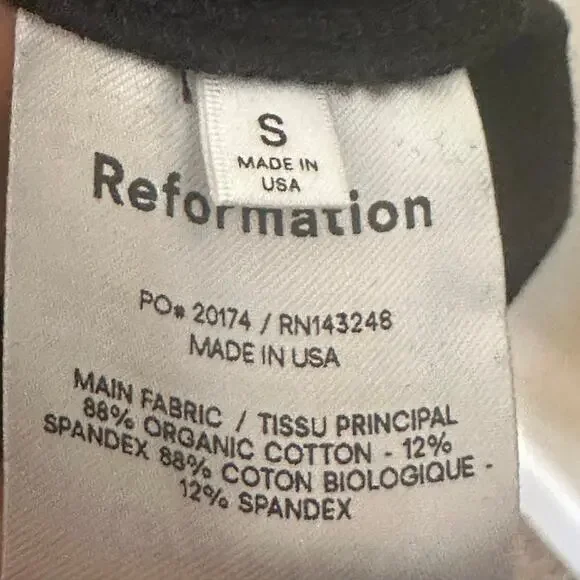 Reformation Dress Braun Sleeveless V-Neck Bodycon Midi Black Women's Size S - Picture 6 of 8